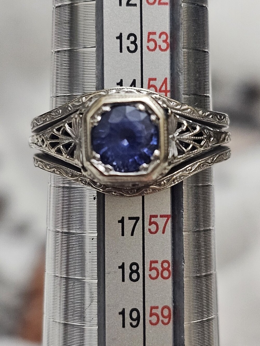 Sapphire Wedding Set - Picture 2 of 9